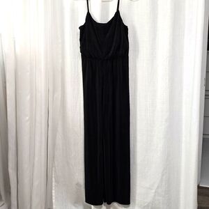 2/$30 Y2K Pleated Black Jumpsuit Size M Sexy Elegant‎ Night Out